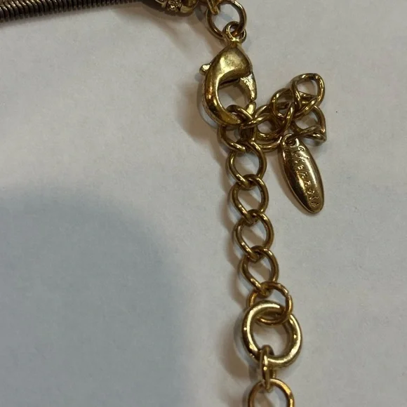 Geometric Gold and Brown Necklace Set - Picture 4 of 5